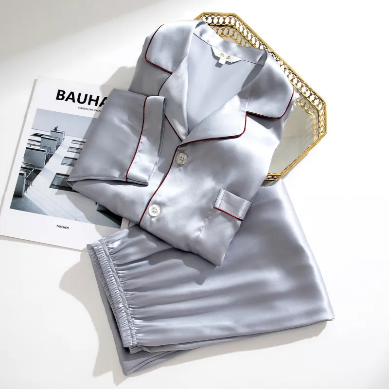 Silk boundary Men Pajama Sets-21
