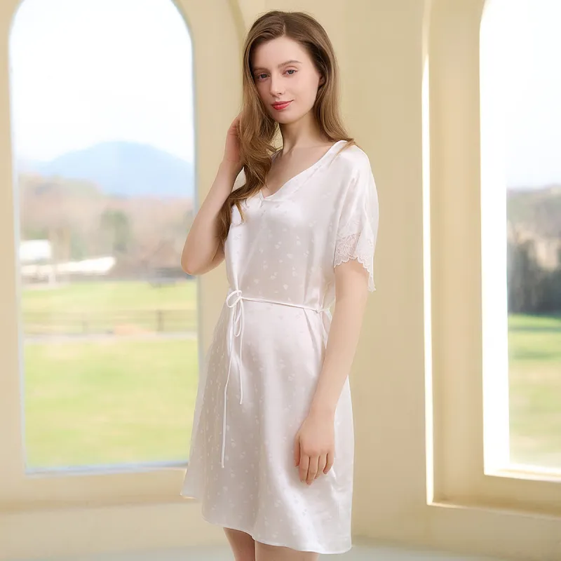 Silk Boundary Nightgown Women's-13