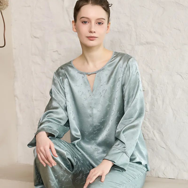 Silk Boundary Pajama Set Women's-6