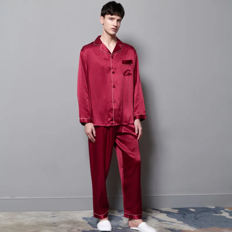 Silk boundary Men Pajama Sets-3