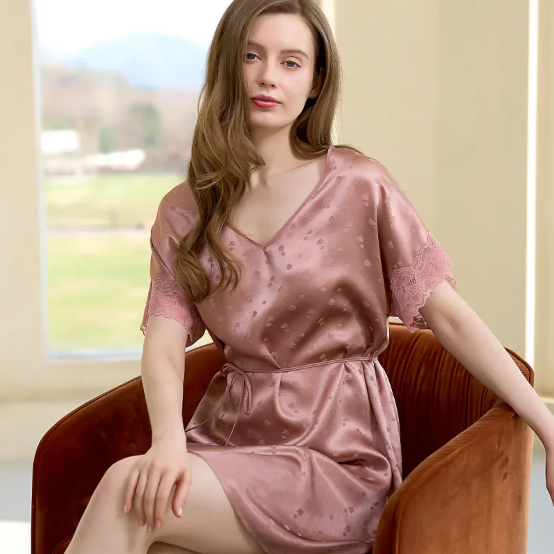 Silk Boundary Nightgown Women's-7