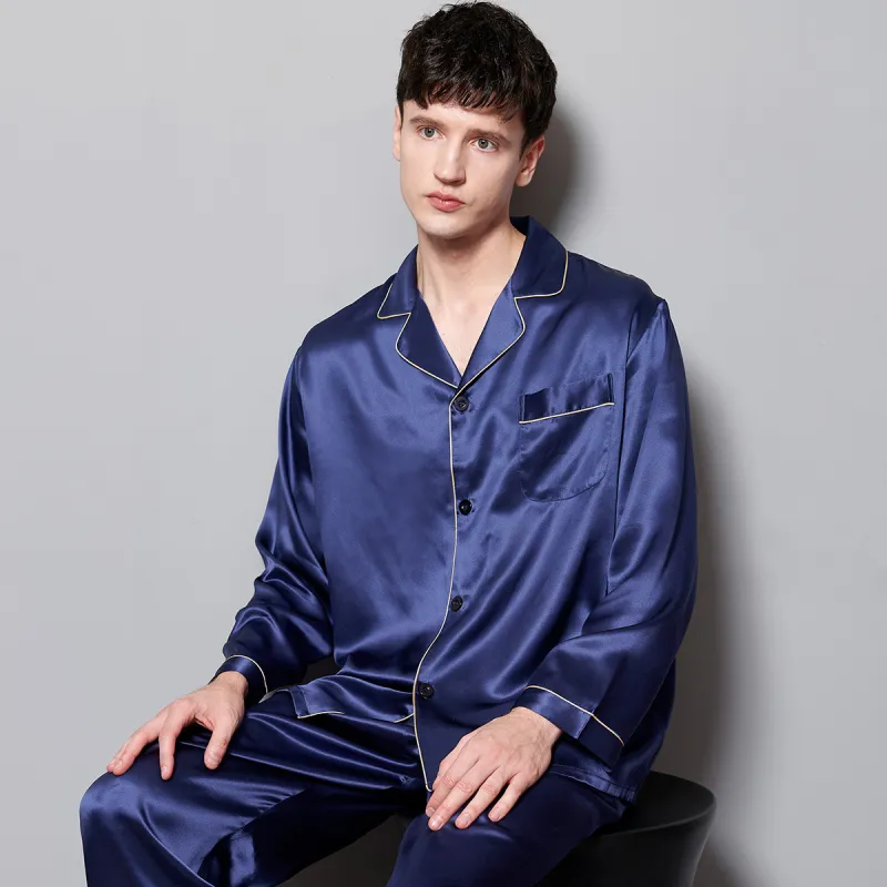 Silk boundary Men Pajama Sets-26