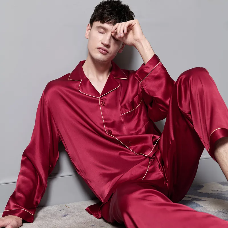 Silk boundary Men Pajama Sets-2