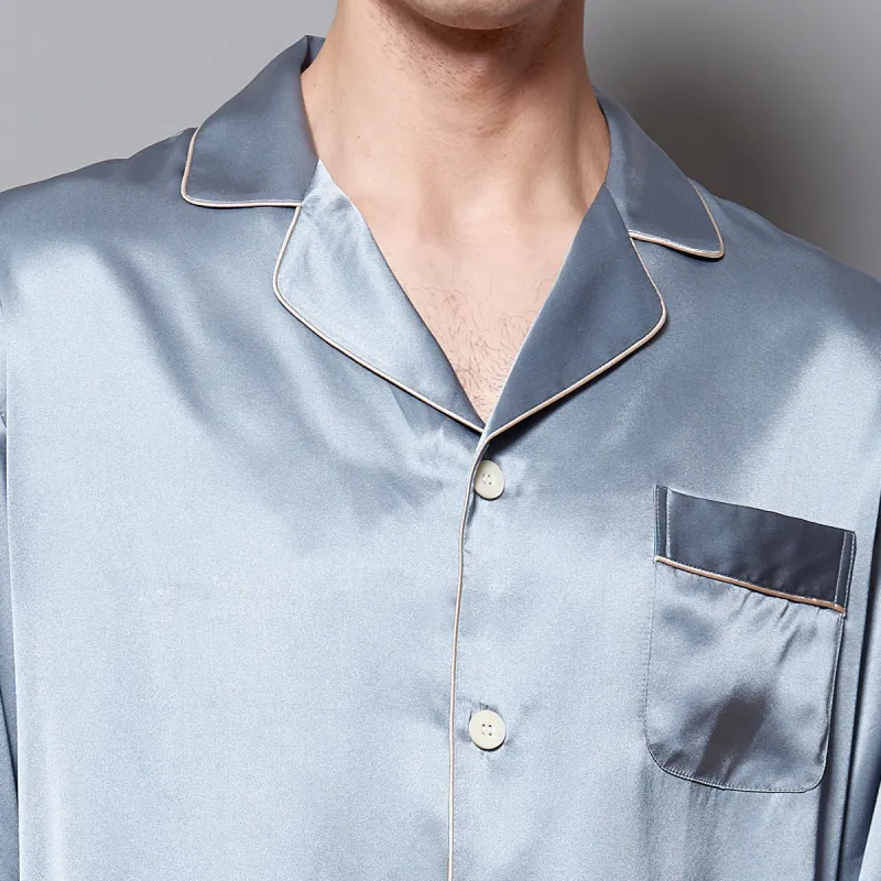 Silk boundary Men Pajama Sets-9