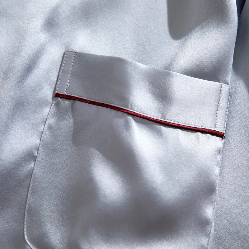 Silk boundary Men Pajama Sets-24