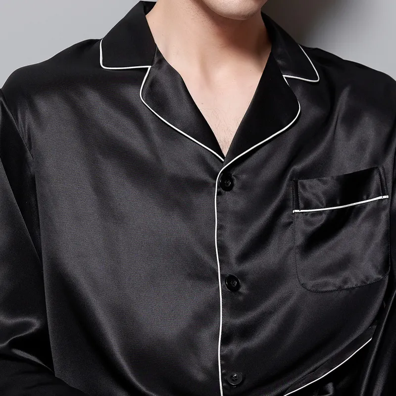 Silk boundary Men Pajama Sets-19
