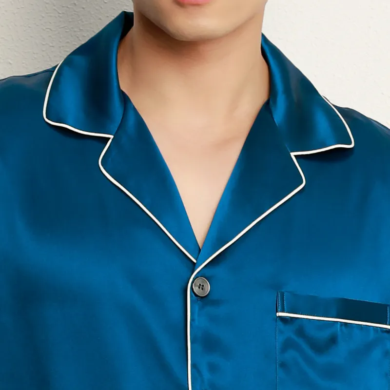 Silk boundary Men Pajama Sets-3