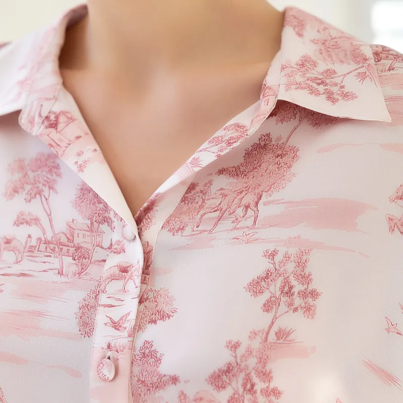 Silk Boundary Nightgown Women's Pink-1