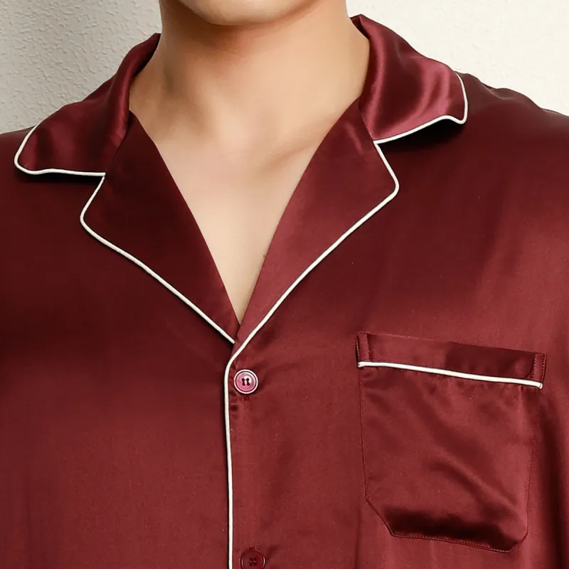 Silk boundary Men Pajama Sets-9