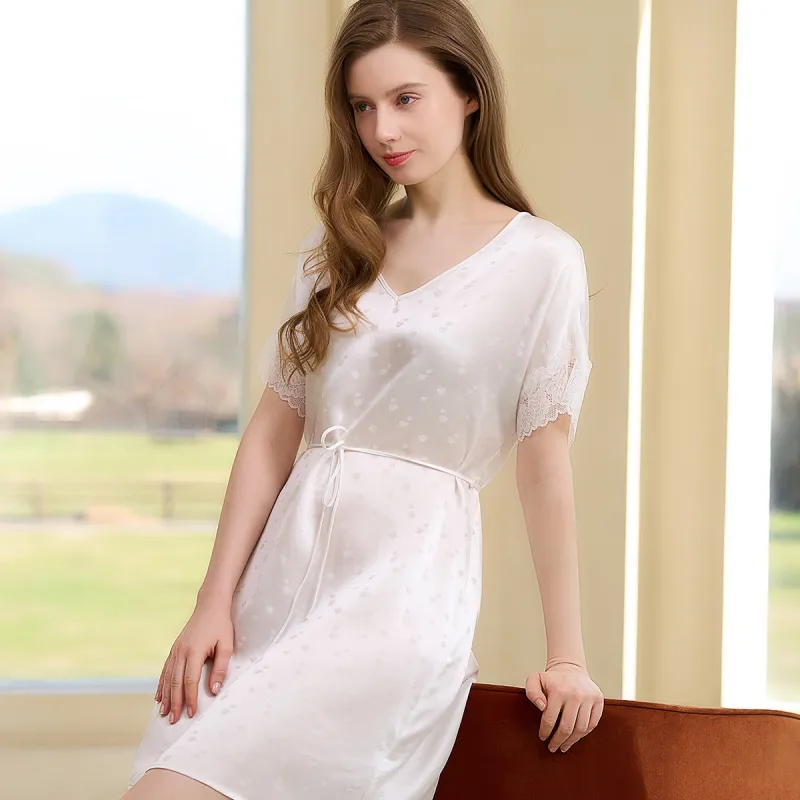 Silk Boundary Nightgown Women's-12