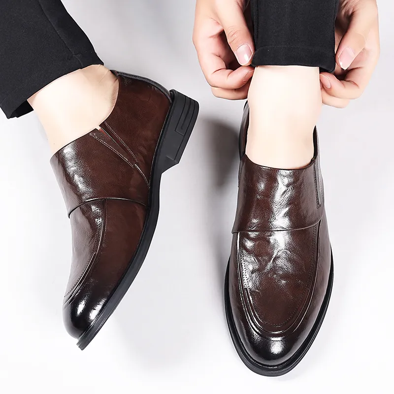 Product B Dress Shoes Men Low Top Brown/Black-1