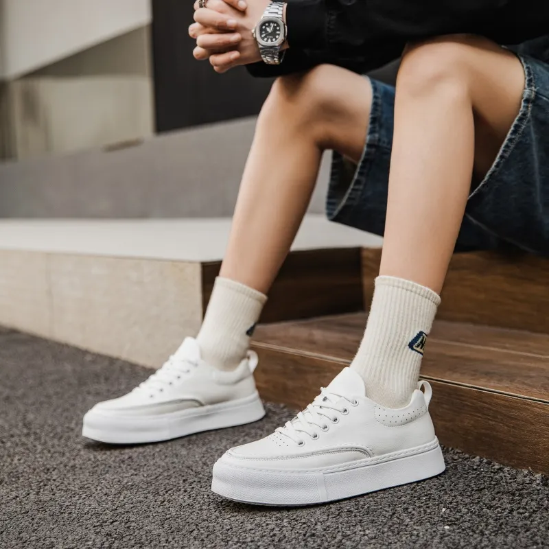 Product B Low Top Skateboard Shoes Men's White-4