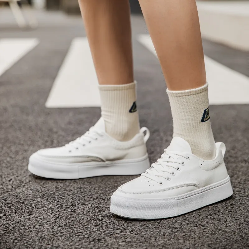 Product B Low Top Skateboard Shoes Men's White-5