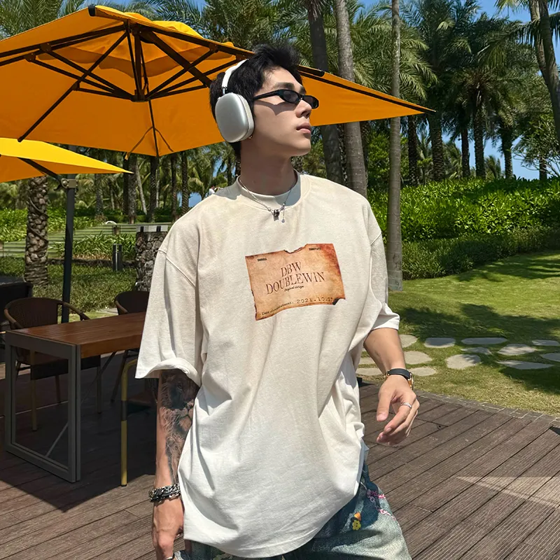 DBW DOUBLEWIN T Shirts Unisex Apricot-2