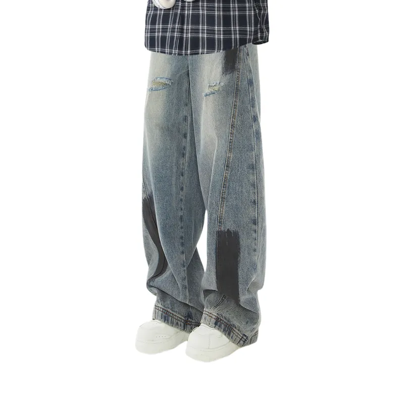 MINEPAIR Jeans Unisex Color Block-4