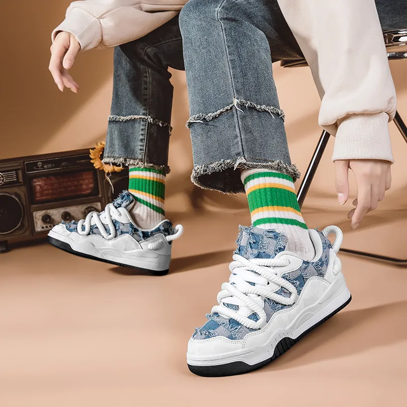DG3T Anti-Slip And Wear-Resistant Lightweight Height Increasing Low-Top Skateboard Shoes Men's-5