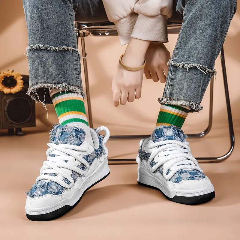 DG3T Anti-Slip And Wear-Resistant Lightweight Height Increasing Low-Top Skateboard Shoes Men's-3