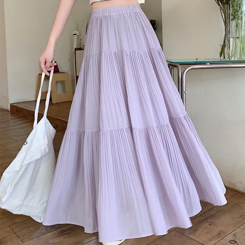 CLUB NEWS Casual Long Skirt Women's-15