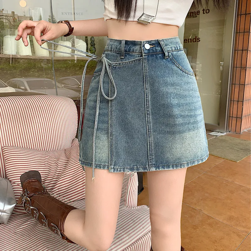 CLUB NEWS Denim Short Skirts Women's-2
