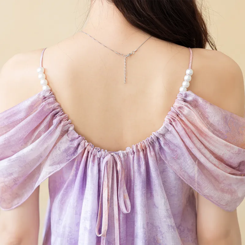 CLUB NEWS Short Sleeved Dress Women's Purple-5