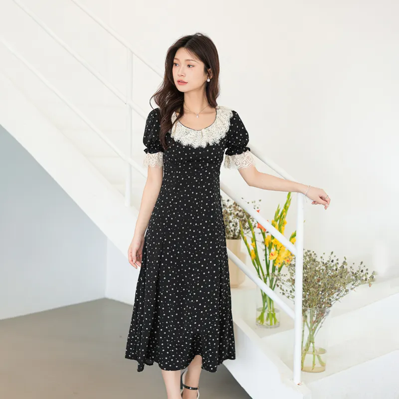 CLUB NEWS Short-Sleeved Dresses Women's Black-8