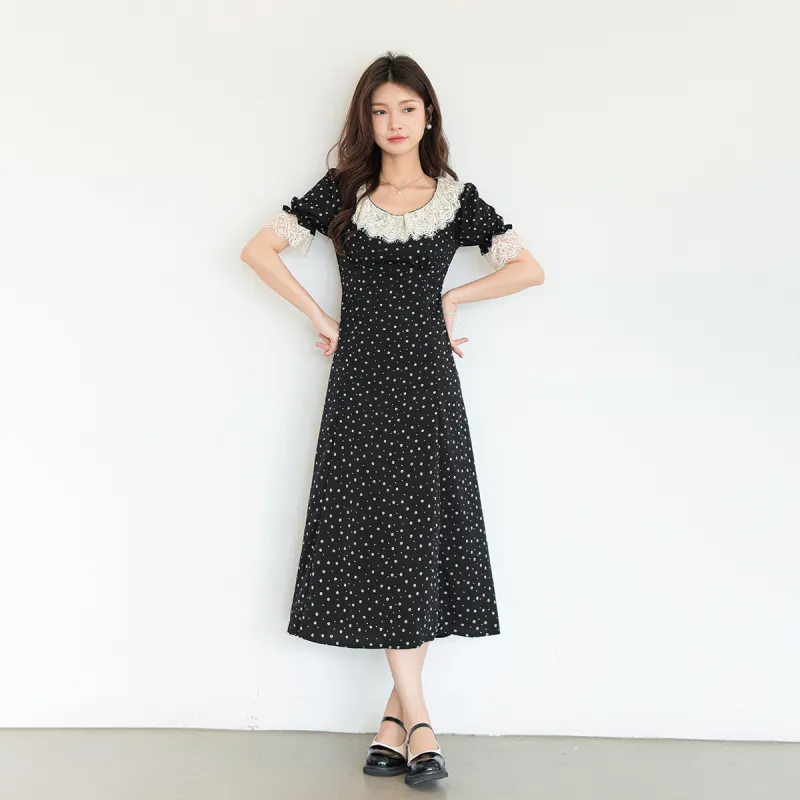 CLUB NEWS Short-Sleeved Dresses Women's Black-4
