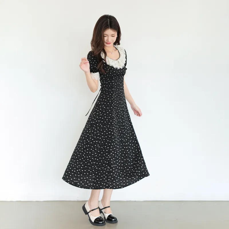 CLUB NEWS Short-Sleeved Dresses Women's Black-2