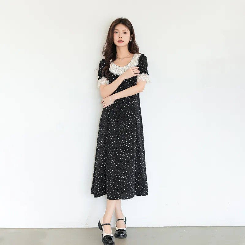 CLUB NEWS Short-Sleeved Dresses Women's Black-7