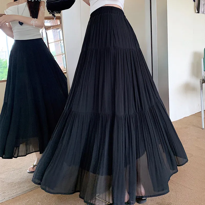 CLUB NEWS Casual Long Skirt Women's-9