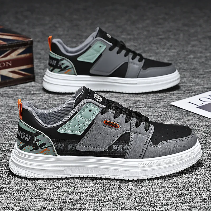 Yi Jiabao Slip Resistant Impact Resistance Wear Resistant Low Top Skateboard Shoes Men's-13