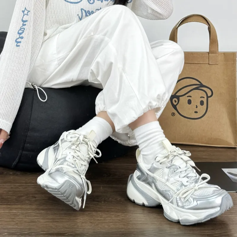 Beau Today Shock Absorbers With Slip Resistant And Abrasion Resistant Properties Low Top Chunky Sneakers Women's-3