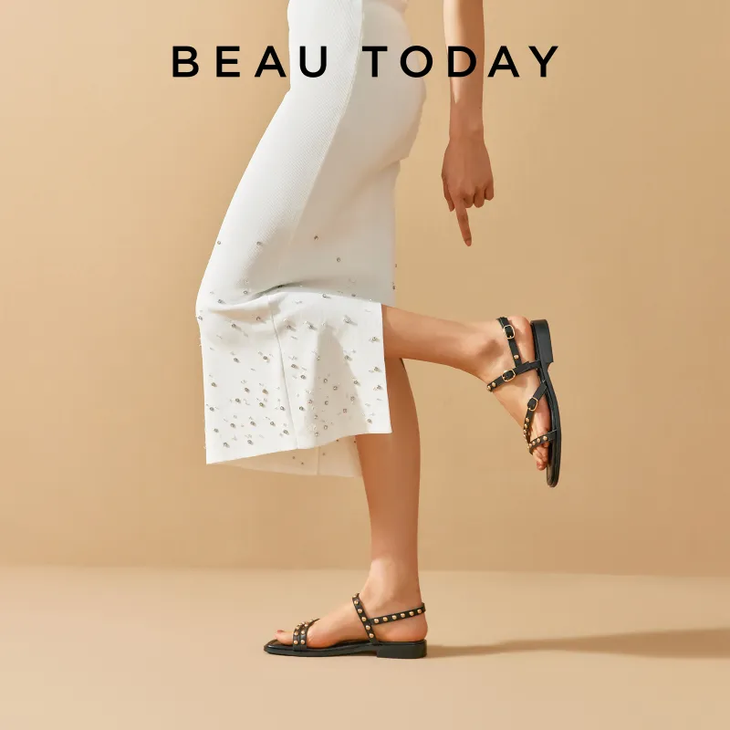 Beau Today Roman Sandals Women's Black-8