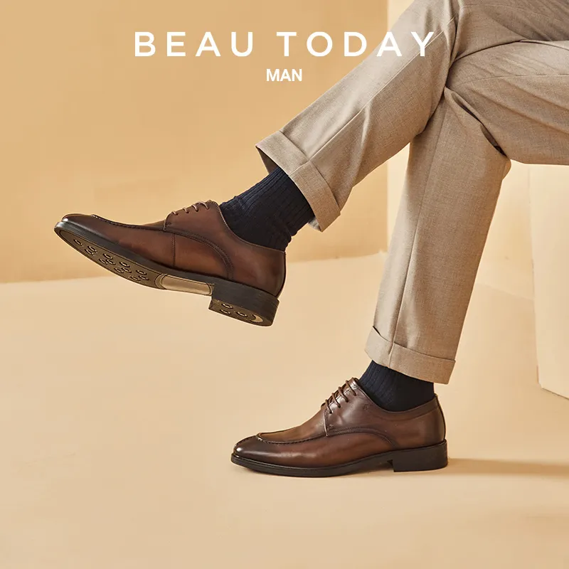 Beau Today Dress Shoes Men's Cocoa Coffee-9