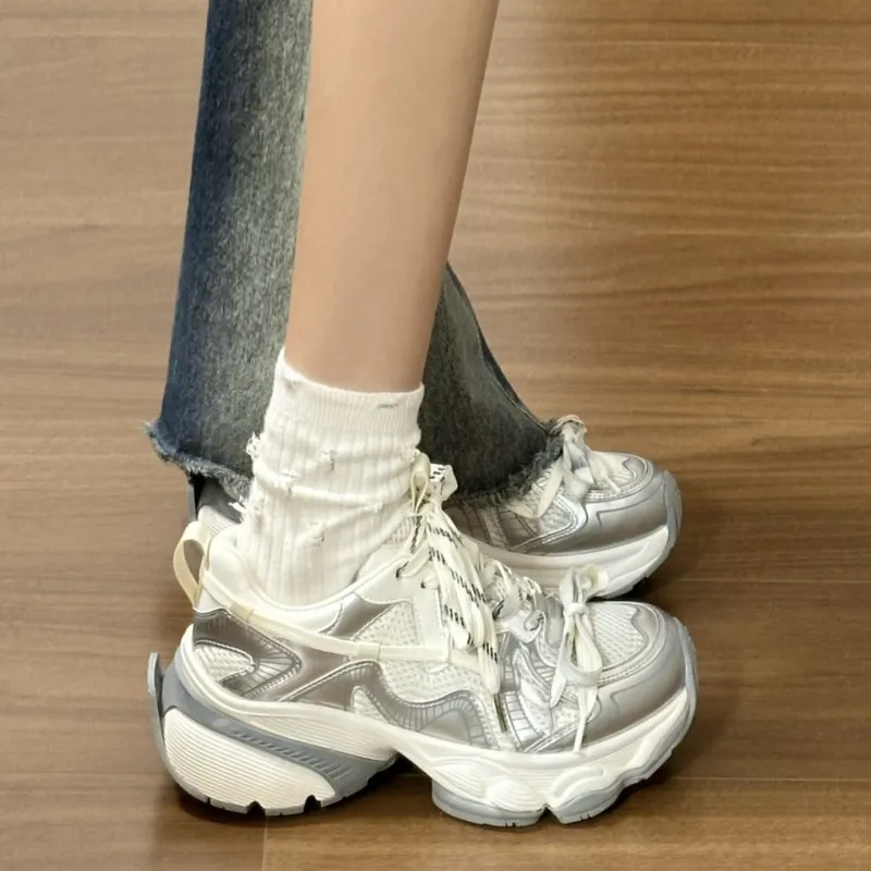 Beau Today Shock Absorbers With Slip Resistant And Abrasion Resistant Properties Low Top Chunky Sneakers Women's-2
