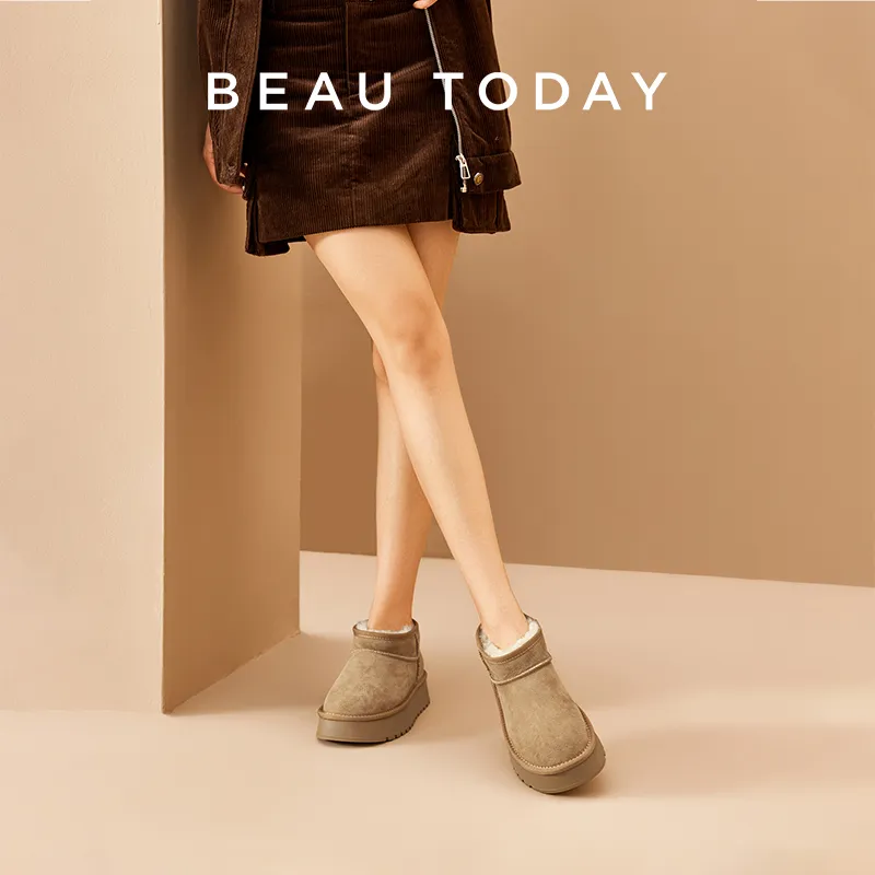 Beau Today Snow Boots Women's Camel/Black/Apricot-6