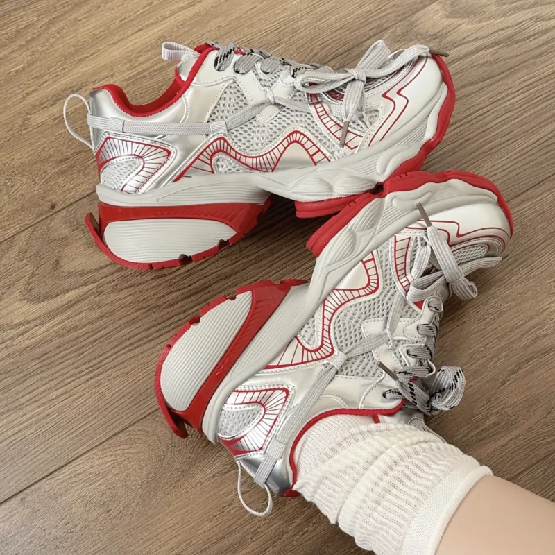 Beau Today Shock Absorbers With Slip Resistant And Abrasion Resistant Properties Low Top Chunky Sneakers Women's-7