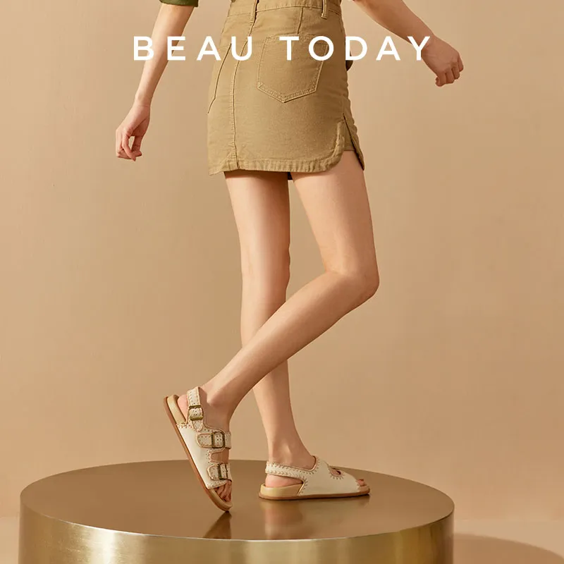Beau Today Beach Sandals Women's Apricot-8