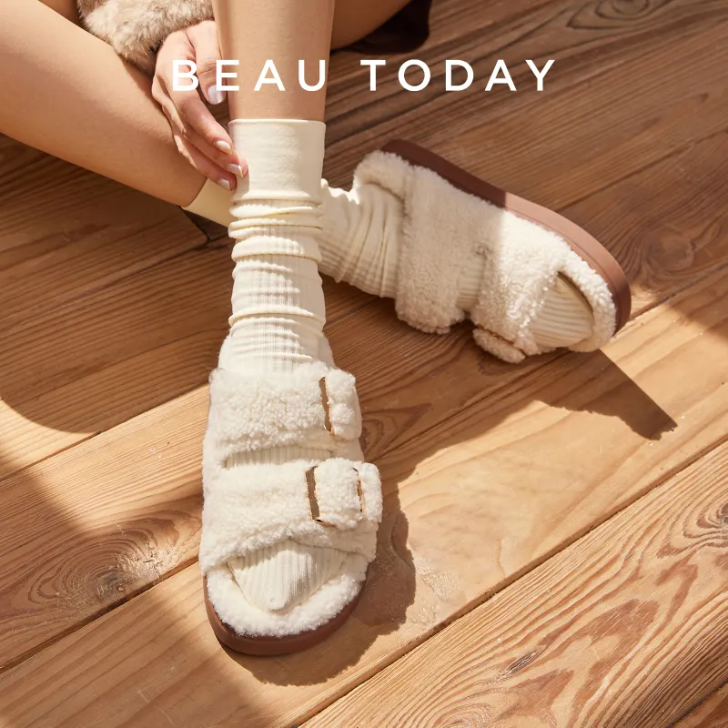 Beau Today Slide Slippers Women's White-1