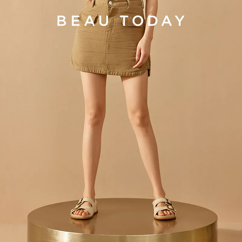 Beau Today Beach Sandals Women's Apricot-6