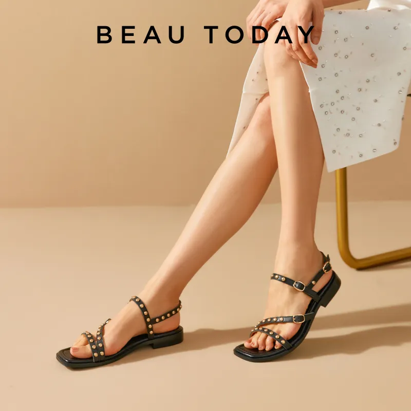 Beau Today Roman Sandals Women's Black-6
