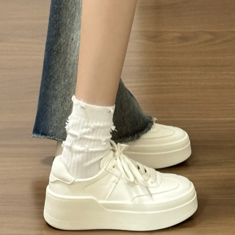 Beau Today Low Top Skateboard Shoes Women's White-1