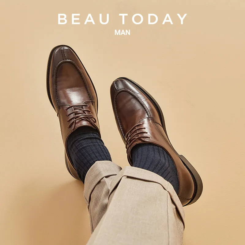 Beau Today Dress Shoes Men's Cocoa Coffee-8