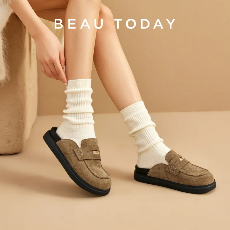 Beau Today Rubber Sole Slip Resistant Wrap toe Slippers Women's-5