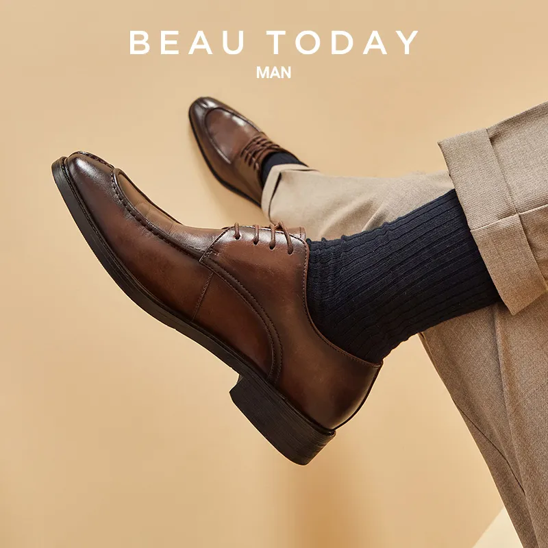 Beau Today Dress Shoes Men's Cocoa Coffee-6
