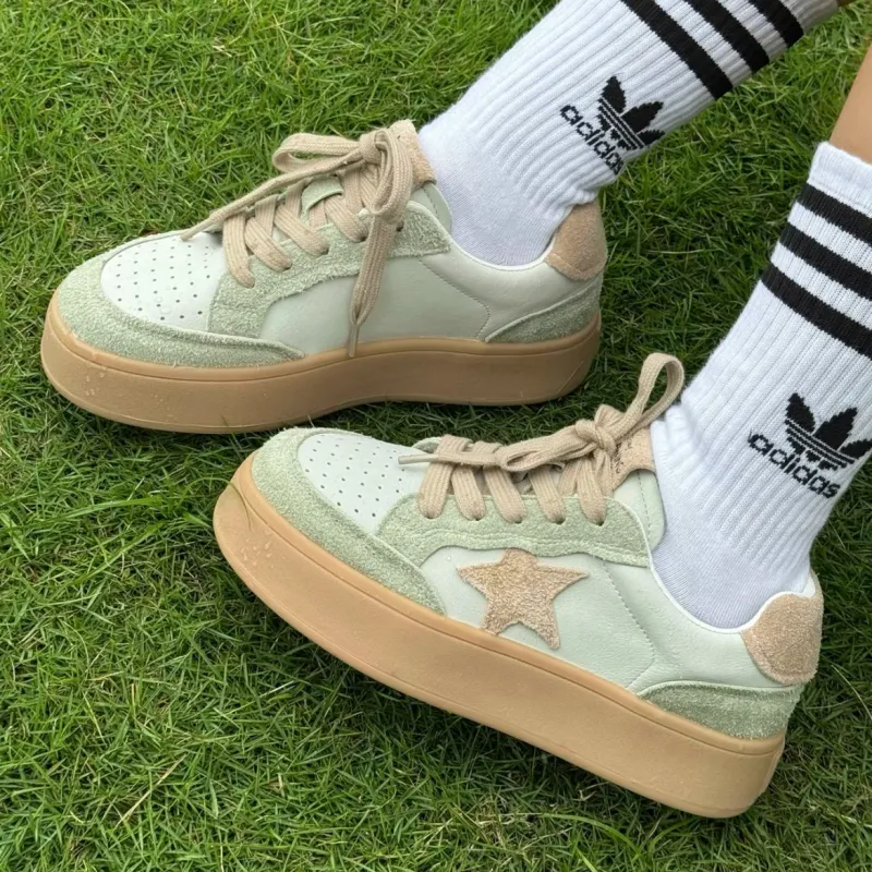 Beau Today Fashion Versatile Preppy Style Women's Matcha Green-1