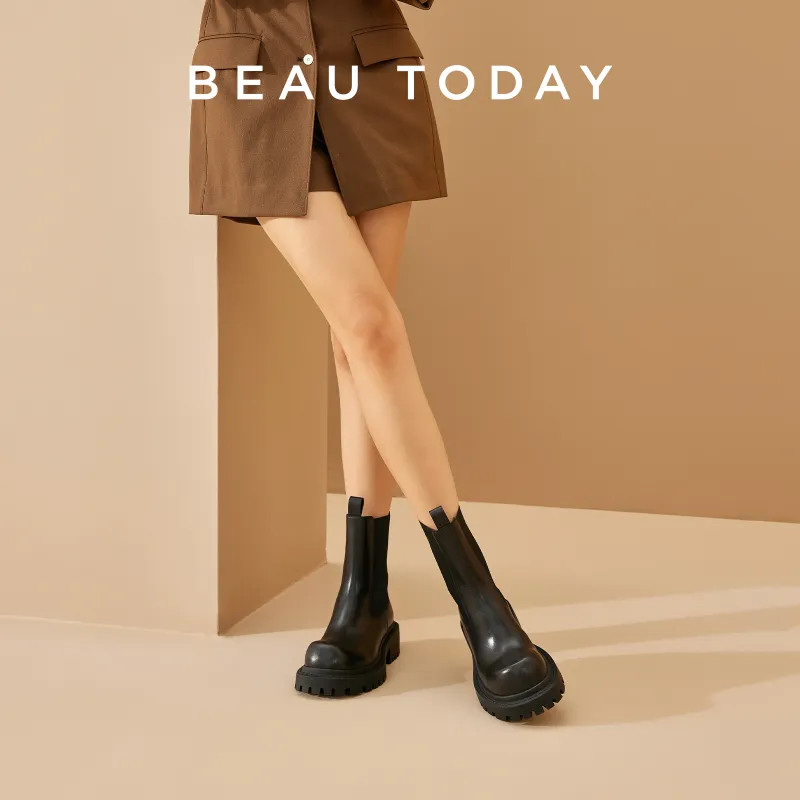 Beau Today Short Chelsea Boots Women's Black-5