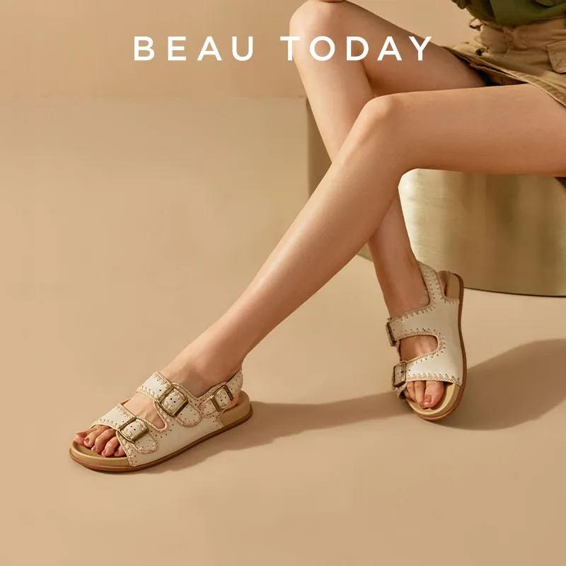 Beau Today Beach Sandals Women's Apricot-9