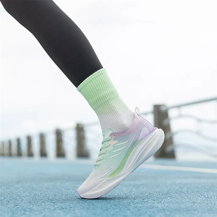 LPMX Cushioned Wear Resistant Lightweight Low Top Running Shoes Women's Cherry Blossom Green-7