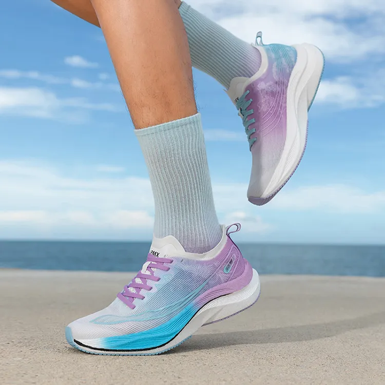 LPMX Running Shoes Men Low Top Ice Purple/Blue Crystal Mismatched/Qixi Festival Color Scheme-5