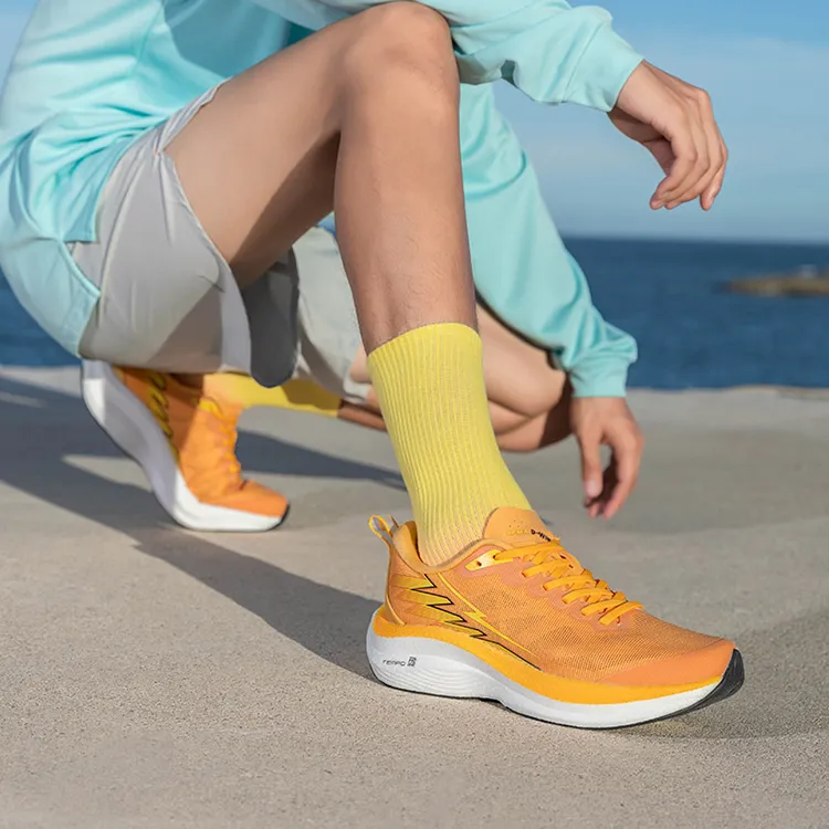 LPMX Running Shoes Men Low Top Orange Yellow-11